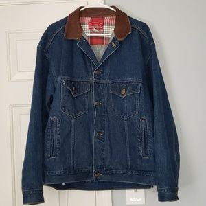 Marlboro Blue Jean Jacket with Brown Collar
